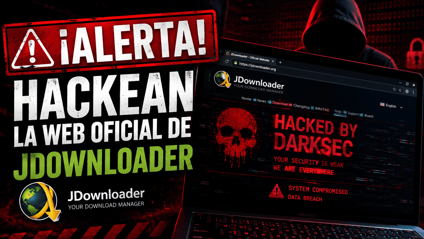 Hackean la web oficial de JDownloader: ¡Lo que debes saber!
