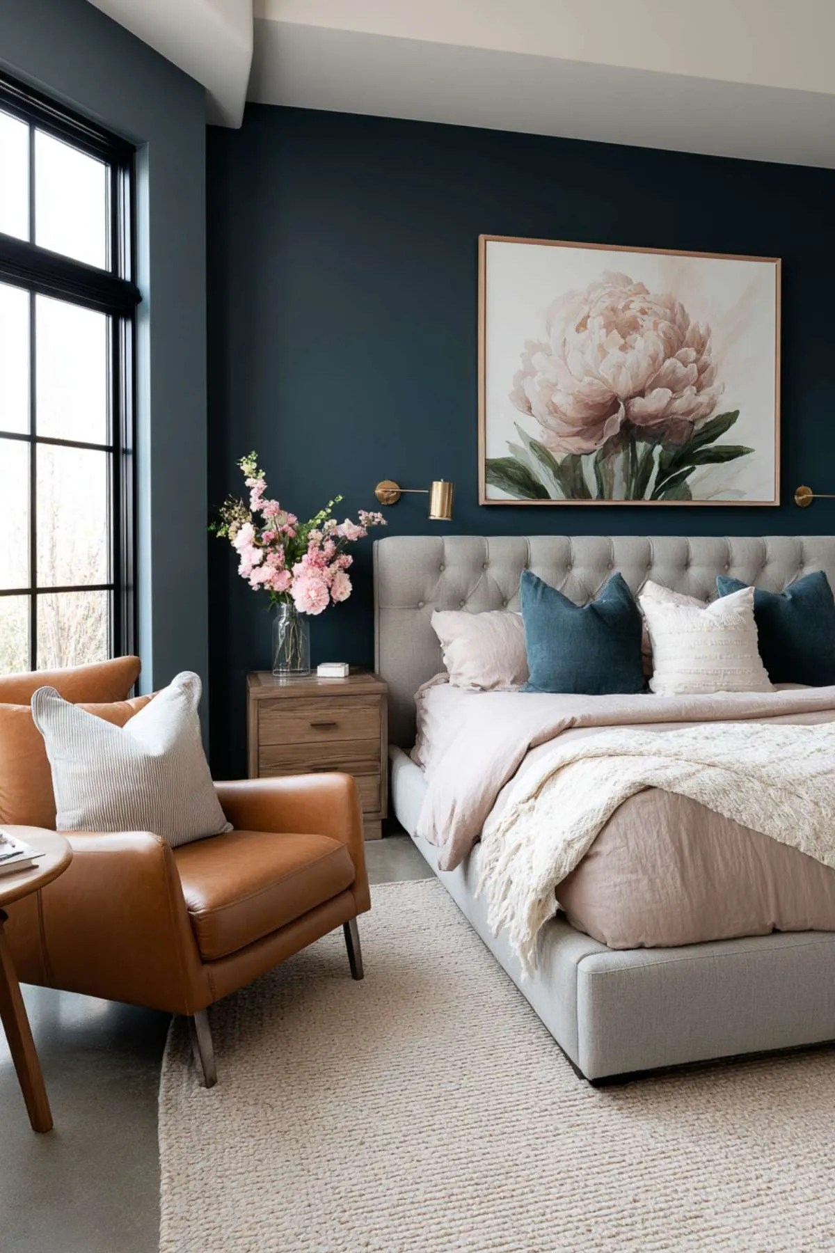 Navy Blue and Pink Bedroom Inspirations: 21 Stunning Designs