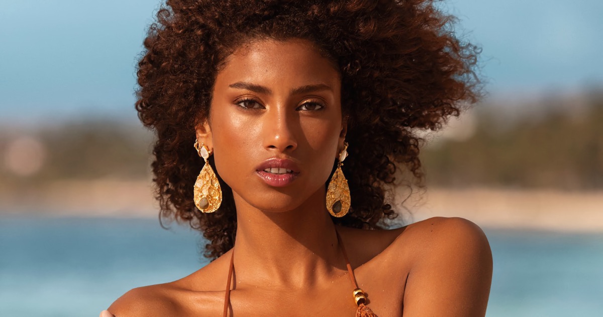 Imaan Hammam Shines in Estée Lauder’s Bronze Goddess Ad