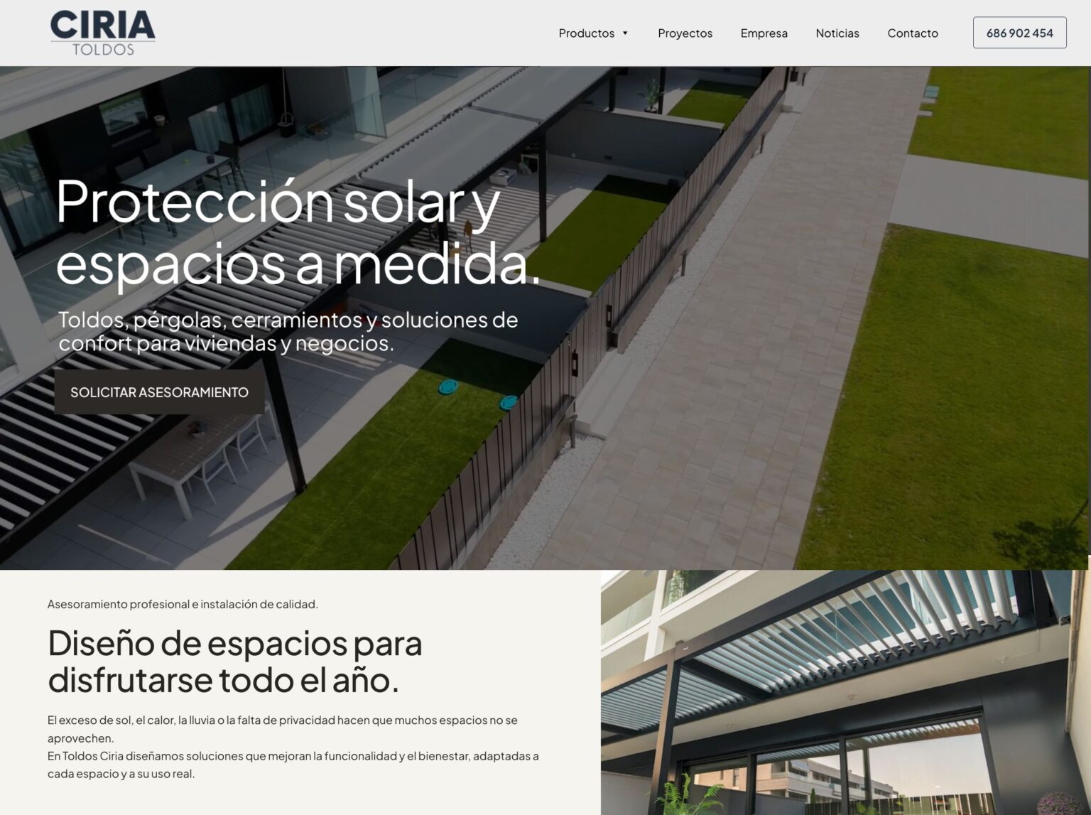Ciria Toldos Lanza Nueva Web: Diseño Intuitivo y Productos Destacados