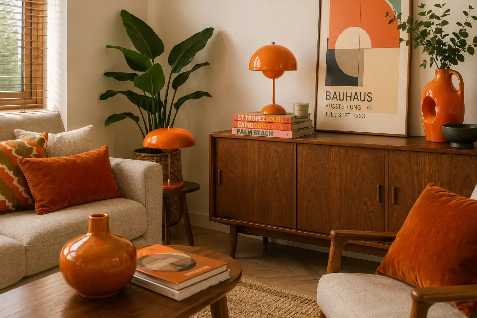 Decoración retro naranja: transforma tu hogar con personalidad
