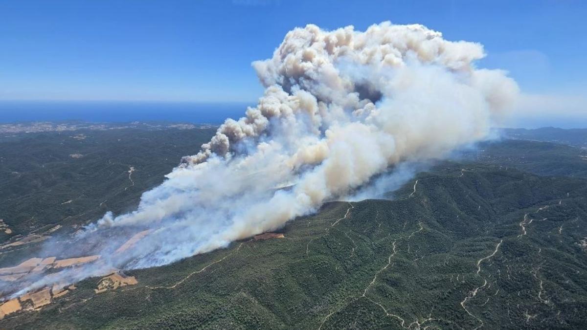 Incendio en Fontcoberta (Girona) consume 35 hectáreas, alertan agentes