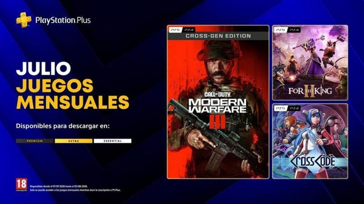 Modern Warfare III y más llegan a PlayStation Plus en julio