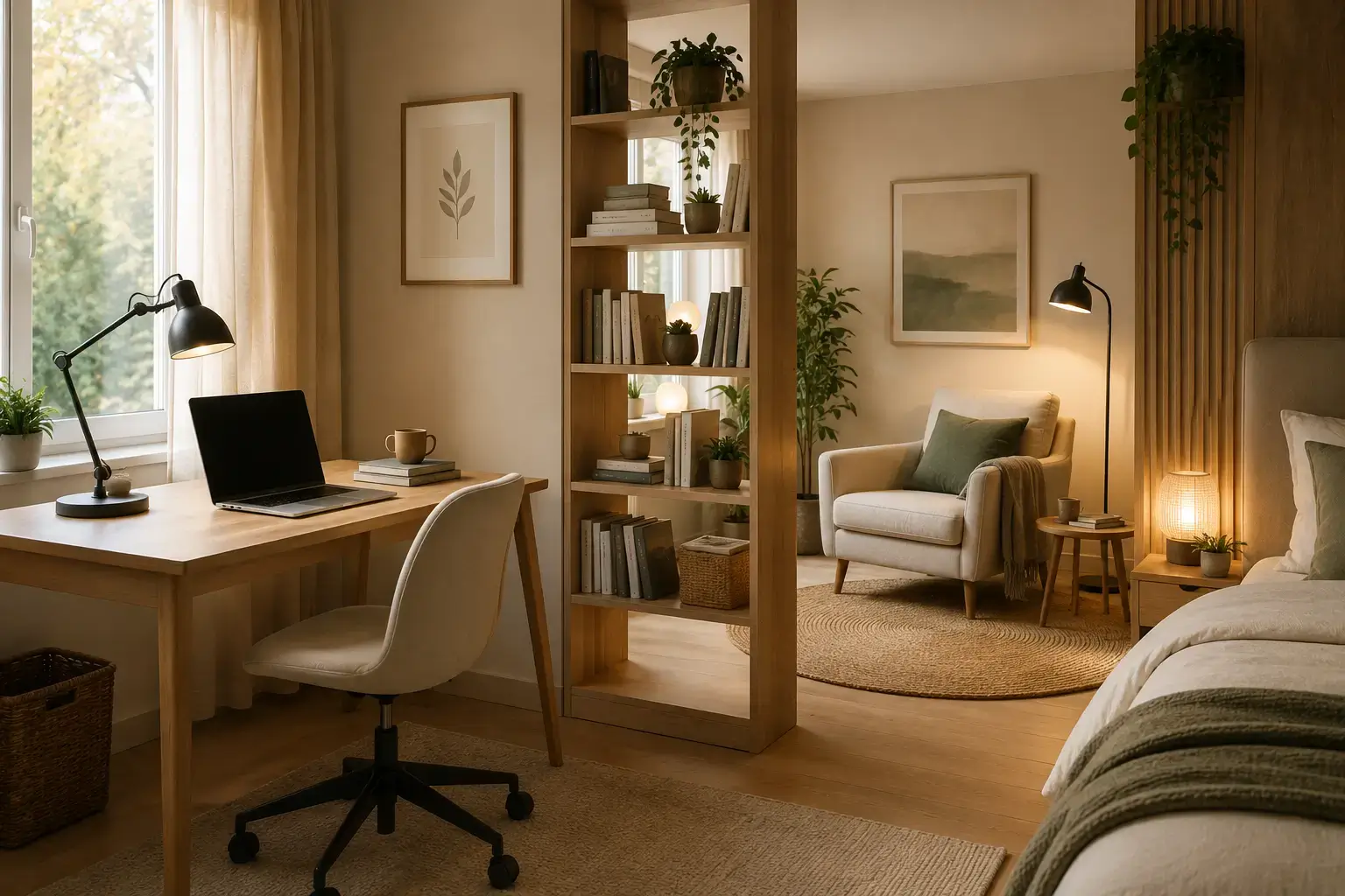 Rincón de lectura y teletrabajo: estilo en dormitorio o salón