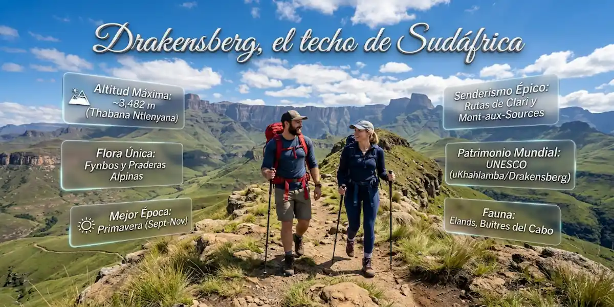 Senderismo en Drakensberg: rutas para todos los niveles