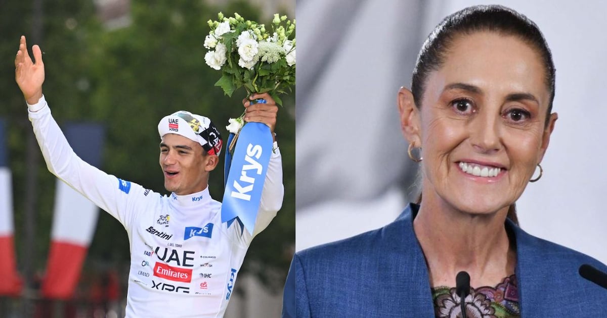 Sheinbaum celebra a Isaac del Toro por su hazaña en el Tour de Francia