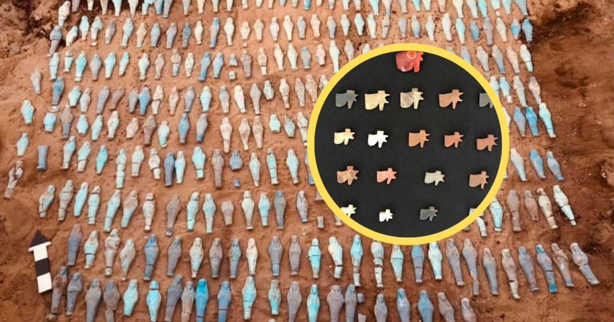 560 estatuillas funerarias halladas en necrópolis egipcia