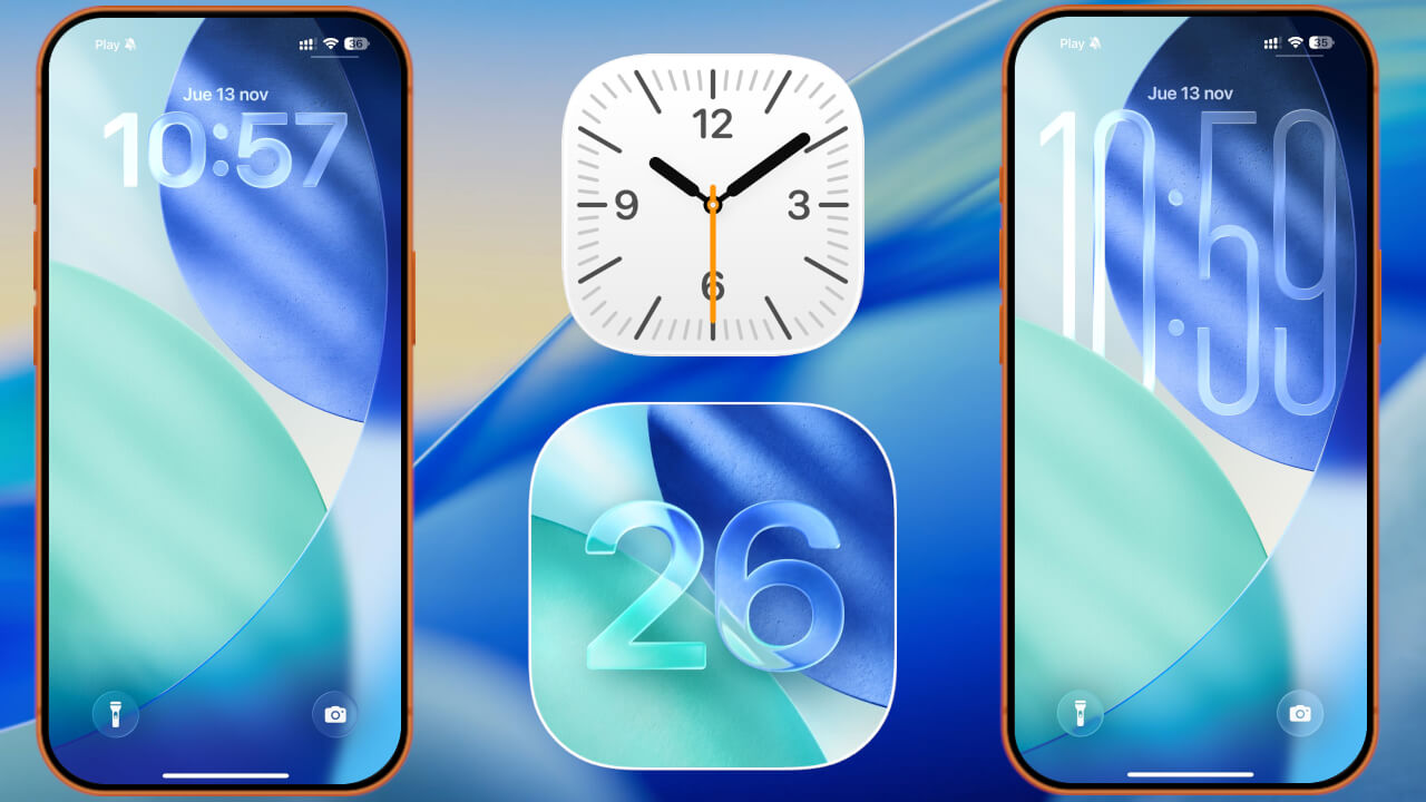 Personaliza el reloj de tu pantalla de bloqueo en iPhone iOS 26