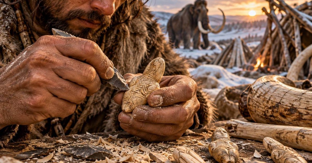 Figurillas de 18,000 años muestran arte de la Edad de Hielo en mamuts