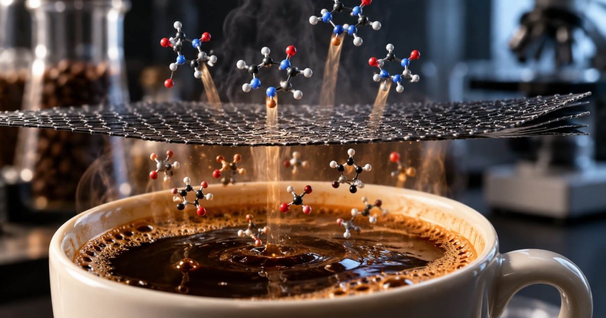 Filtro de grafeno reduce a la mitad la cafeína del café preparado