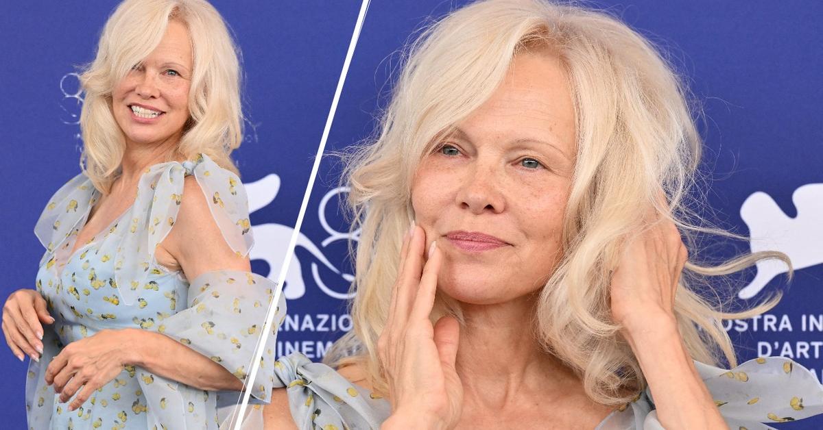 Pamela Anderson Dazzles in Natural Look at Venice Film Festival