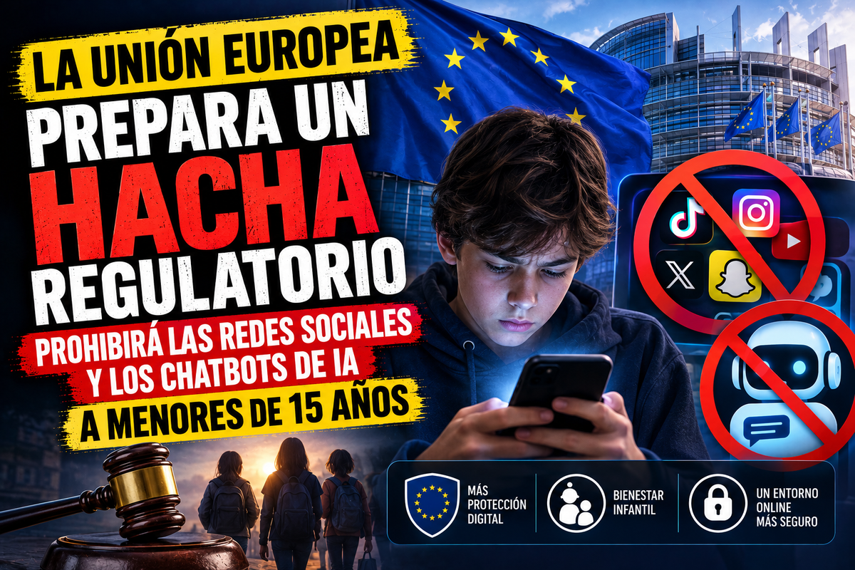 Prohibición de redes sociales y IA para menores en Europa