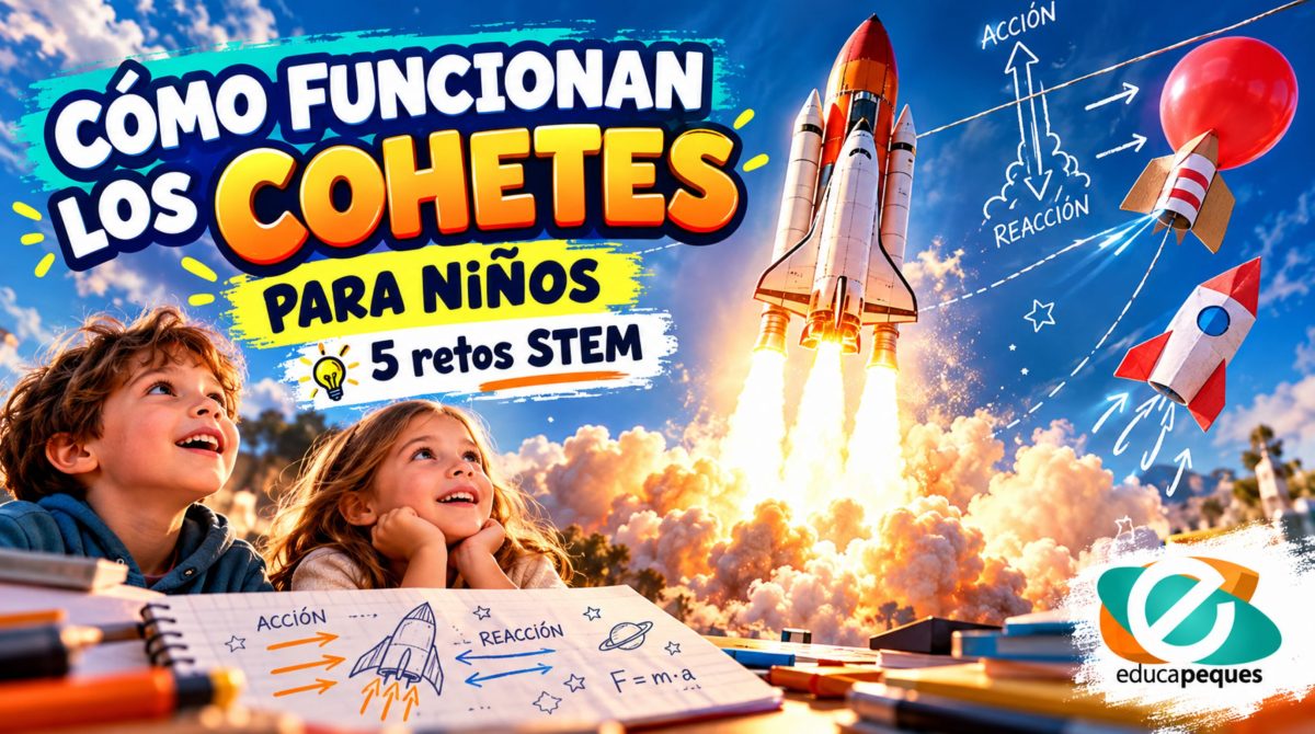 Cohetes para niños: 5 divertidos retos STEM que aprenderán