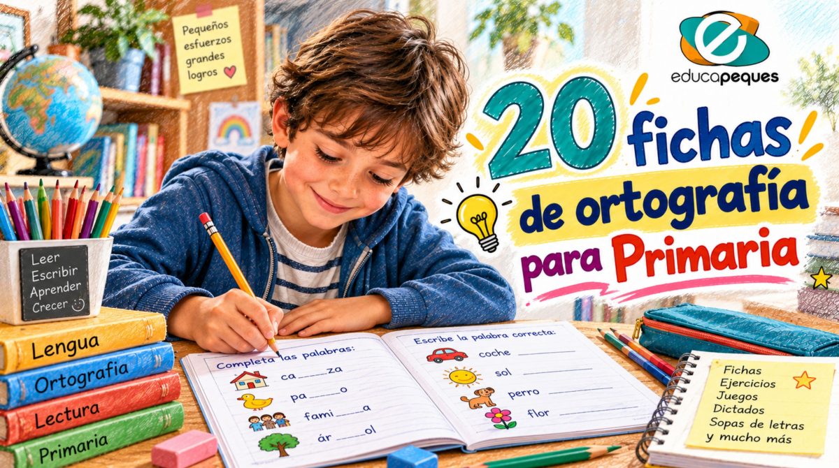 Ejercicios de ortografía para Primaria: fichas imprimibles divertidas